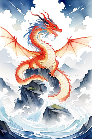 A dragon is a creature that lives in the air currents of clouds. The upper part of the display scene is clouds and the lower part is water, extremely depicting the relationship between water and dragon, the concept of Chinese dragon, 8k, extremely realistic, hyper-realistic, extremely detailed, light and shadow, a powerful artifact that can grant immortality is guarded by a powerful dragon
masterpiece, best quality, aesthetic,neue wilde,Watercolour,
