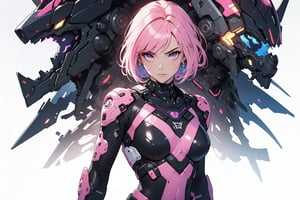 Here is a high-quality, ultra-detailed prompt for the masterpiece:

**Reference Sheet: 1**

Create an 8K/4K masterpiece of a single girl in a fight pose, standing relaxed with arms neutral and character characteristics showcased. The subject has pink hair styled as a short bob, donning an astro-themed costume, purple eyes shining brightly. She wears a tight bodysuit with a transparent overlay, resembling a leotard.

Futuristic footwear with a cyberpunk style, inspired by Masamune Shirow or Neco, completes the character's look. Place her in front of a plain white background, ensuring no distractions and allowing her to take center stage.

**Composition:**

* Full-body shot showcasing the character's dynamic pose and futuristic attire.
* Upper body shot highlighting the astro costume, bodysuit, and hairstyle.
* Reference sheet featuring the character from multiple angles and poses.

**Masterpiece Requirements:**

* Best quality, highest quality render with intricate details.
* Ultra-detailed textures and shading for a realistic appearance.
* 8K/4K resolution to showcase every aspect of the character's design.

No background, just pure focus on the character.