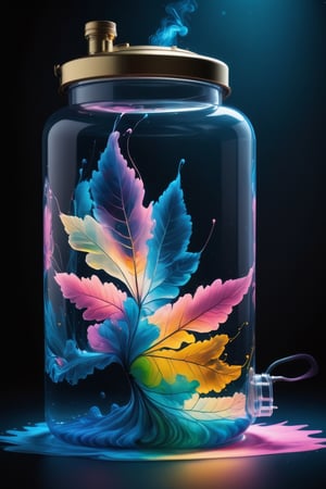 By dropping various colors of paint into a transparent container, watch them naturally spread in the water to form simple lines. These colorful lines spreading in the water form a smoke-like outline, emphasizing the beauty of natural diffusion. Ultra detailed illustration of a( transparent ) butterfky, glowy, translucent, transparent,  bioluminescent flora, incredibly detailed, pastel colors, handpainted strokes, visible strokes, oil paint, art by Mschiffer, night, bioluminescence,CyberpunkWorld,Contained Color