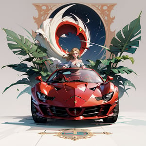 masterpiece,best quality,watercolor illsturation,Le mans car art nouveau style concept art,(white and Red Racing Ferrari SF90 Spider with art nouveau style colouring:1.2),front view,from front,ASURADA_GSX
BREAK
goddess of victory standing in front car.holding french flag high.art nouveau style dress,blonde wavy hair,star-shapes earrings,like a Liberty Leading the People
BREAK
background is art nouveau style illsturation,Eiffel Tower