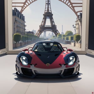 masterpiece,best quality,(art nouveau style watercolor illsturation),car concept art,(art nouveau style colouring racing_car style black porsche 918 Spyder with winglet decoration:1.1)
BREAK
(art nouveau style illsturation of One Eiffel Tower and French flag,Art Nouveau style picture frame:1.2),front view,from front,ASURADA_GSX