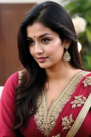 look like indian actress((Shruti Haasan: nayanthara :0.5)),