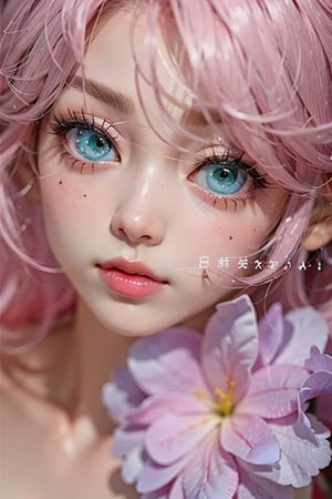 beautyniji, perfect, beautiful, girl with porcelain skin, wavy pink hair, green eyes with blue and long eyelashes, natural pink cheeks and natural pink lips, wearing wrench pjbss, Eve3D, figma, dupatta, 3DMM, portrait, ZGirl