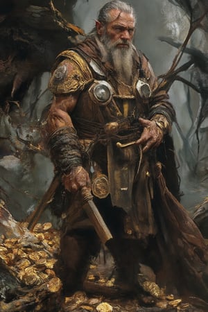 It is said that in the dark forest at the end of the rainbow, there lives a group of dwarf warriors, guarding piles of gold coins to the death. He is short in stature, has animal-like wrinkles, half-covered face, always dressed like a warrior, holding a battle ax, rough skin, cat-like eyes, and devilishly sharp. Their claws are great for sneak attacks, and their slippery daggers are essentially catfish-like. They are greedy and cunning, eager for more gold coins, but loyal to their masters. Hasselblad X2D 100C, low exposure, high contrast, ISO 125, with 80mm prime lens.