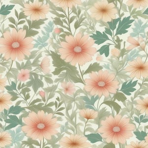 a pattern of flowers and leaves on a white background, pastel flowery background, dreamy floral background, garden flowers pattern, seamless pattern design, flowery wallpaper, floral background, flowers background, repeating fabric pattern, field of flowers background, floral wallpaper, background art nouveau, pastel background, warm toned gradient background, seamless pattern, flower background, soft cute colors