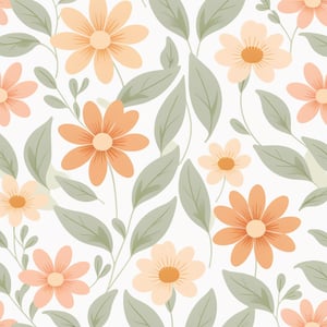 a pattern of flowers and leaves on a white background, pastel flowery background, dreamy floral background, garden flowers pattern, seamless pattern design, flowery wallpaper, floral background, flowers background, repeating fabric pattern, field of flowers background, floral wallpaper, background art nouveau, pastel background, warm toned gradient background, seamless pattern, flower background, soft cute colors