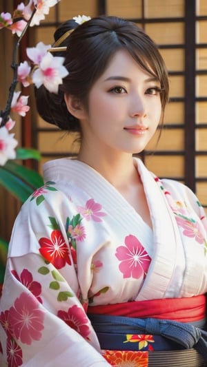 1girl, very cute face, amazing face and eyes, (highly detailed eyes, highly detailed face), fresh, very clean look, (super realistic, high resolution), (best quality: 1.4), original Photos, (real, realistic): 1.37), professional photography, (flower pattern yukata: 1.25), (amazing big breasts: 1.1), (open yukata), (naked charming breasts), (bare shoulders), slight smile , (staring at me), bedroom, futon, pillow, floral screen, relaxation, realism, portrait, young beautiful spirit, best face in the world