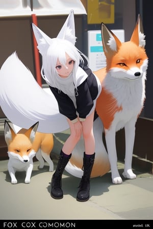girl in fox custom