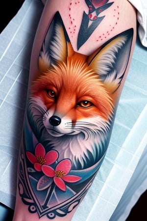 cool fox tattoo