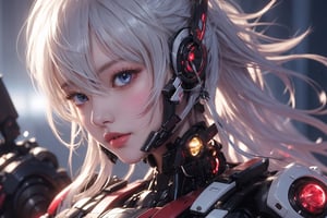 Rough texture, super finevery detailed illustrations, very detailed, intricate details, high resolution, super complex details, very detailed 8k cg wallpaper, RAW Photo, Best Quality, Masterpiece,  Realism, hard disk, beautiful,(war machine),beautifulサイボーグの女性,mecha cyborg ,Battle Mode, With Anical Machines body,sexy, (long hairstyle:1.4),(colorful hair,  White hair:1.2) hair by the breeze and Glare Eyes,{beautiful and detailed eyes},extremely sexy seductive blue eyes, glowing eyes,Cute Face,Dark war, stunning anime face portrait,  beautiful seductive anime woman, go to war, beautiful anime portrait,  beautiful anime girl,  she wears a futuristic outfit, a machine, the whole body is shot, (((night))),(full Body:1.5),photo of perfecteyes eyes, Portrait