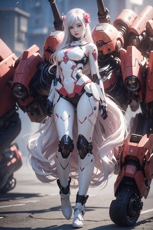 Rough texture, super finevery detailed illustrations, very detailed, intricate details, high resolution, super complex details, very detailed 8k cg wallpaper, RAW Photo, Best Quality, Masterpiece,  Realism, hard disk, beautiful,(war machine),beautifulサイボーグの女性,mecha cyborg ,Battle Mode, With Anical Machines body,sexy, (long hairstyle:1.4),(colorful hair,  White hair:1.2) hair by the breeze and Glare Eyes,{beautiful and detailed eyes},extremely sexy seductive blue eyes, glowing eyes,Cute Face,Dark war, stunning anime face portrait,  beautiful seductive anime woman, go to war, beautiful anime portrait,  beautiful anime girl,  she wears a futuristic outfit, a machine, the whole body is shot, (((night))),(full Body:1.5),photo of perfecteyes eyes, Portrait