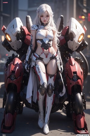 Rough texture, super finevery detailed illustrations, very detailed, intricate details, high resolution, super complex details, very detailed 8k cg wallpaper, RAW Photo, Best Quality, Masterpiece,  Realism, hard disk, beautiful,(war machine),beautifulサイボーグの女性,mecha cyborg ,Battle Mode, With Anical Machines body,sexy, (long hairstyle:1.4),(colorful hair,  White hair:1.2) hair by the breeze and Glare Eyes,{beautiful and detailed eyes},extremely sexy seductive blue eyes, glowing eyes,Cute Face,Dark war, stunning anime face portrait,  beautiful seductive anime woman, go to war, beautiful anime portrait,  beautiful anime girl,  she wears a futuristic outfit, a machine, the whole body is shot, (((night))),(full Body:1.5),photo of perfecteyes eyes, Portrait