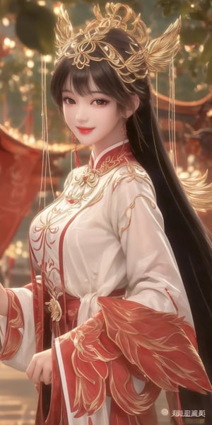 score_9, score_8_up, score_7_up, masterpiece, best quality, high resolution, realistic, 1 girl, smile, looking at viewer, upper body, long hair, black hair, bangs, breasts, traditional chinese girl, chinese fairy, ttch