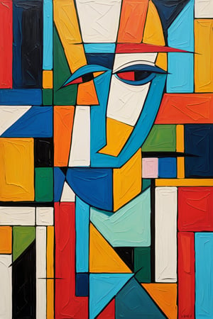 close shot, || paiting of juxtaposed rectangular shapes, with strokes of color that draws the image ||, sharp deffinition, Cubist artwork, artistic oil painting stick,Cubist artwork ,art_booster,colorful