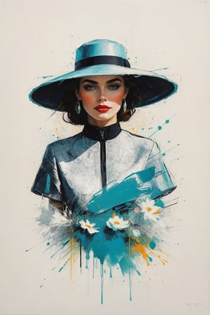 (fashion illustration:1.3) Haute couture, no particular features, of high fashion hat, (extremely close up shot:1.3), || in the style of Izumi Kogahara and Stuart Weitzman ||, Saturated colors, tonal transitions, traces of a wide dry brush, oil paint, high-energy, detailed, iconic, minimalistic, concept art, intricate detail, calligraphic lines. World character design, high-energy, detailed, minimalistic, concept art, in style of Jason Brooks, Soleil Ignacio, Megan Hess, Kerrie Hess, more detail XL, aw0k euphoric style, vintage_p_style, Masterpiece, Fashion Illustration, style,retro ink, glide_fashion, monkren, aw0k euphoric style, PoP art,aesthetic portrait, more detail XL,oil painting,vapor_graphic,Replay1988