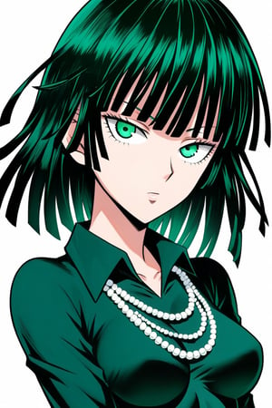  score_9, score_8_up, score_7_up, ultra detailed,beautiful face,highres BREAK
Appearance:green_eyes, green_hair, short_hair, blunt_bangs

Default Outfit:green_eyes, green_hair, short_hair, blunt_bangs, green_dress, collared_dress, long_sleeves, pearl_necklace
,Fubuki_(One-Punch_Man),fubuki (one-punch man)


 ,(( white background, blank background)):1