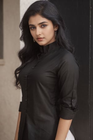  18 years Indian girl,  realistic image, black kurti wear
