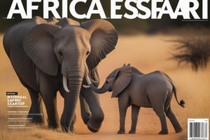 magazine cover of a international travel magazine featuring Africa safari