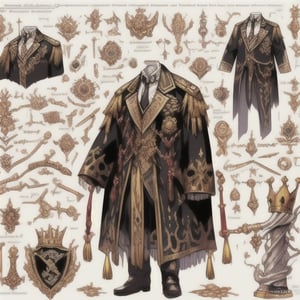 design of a 2D male character, comic style, based on the combination of the chess pieces of the white king and the black king, with designs on steampunk in the clothing, a crown, background to contrast the character.