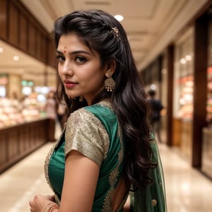 beautiful cute young attractive indian teenage girl, village girl, 18 years old, cute,  
Instagram model, long black_hair, colorful hair, warm, dacing,
her skin is fair,
stylish black hair, 
ultra realistic face, 
curvy body,
beautiful face, 16k, FHD, raw photo, 
pretty face mesh, 
detailed face, 
detailed eyes, 
detailed lips, 
green salwar suit,
pink lipstic,
pretty face mesh, 
wedding photography, 
shopping in a mall, 
body parts front view,
beautiful big breast,  
concept art, 
looking at camera, 
masterpiece