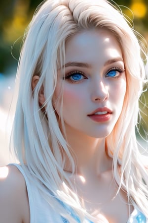 ((Portrait))(masterpiece, Extremely detailed cG unity ৪k
wallpape, best quality, highres:1.2) (ultra hd:1.4)(very
detailed:1.5) (Beauty photography:1.3) (looking at viewer)
(perfect lighting) (detailed face)) (realistic:1.5) 18 year old
perfect likeness girl, Exquisitely detailed symmetrical face
(youthful and exciting appearance:1.4)(Close-
up:1.5)realism pushed to extreme, black background, ultra
realistic illustration, siena natural ratio, very long Straight
white hair, pale blue eyes, a sexy Hot Swiss model, juicy
lips, mascara, , sketch of a beautiful girl,( morning walk in garden ) juicy navel  (shorts jean top )