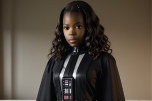 Darth Vader stands with little black daughter,<lora:659111690174031528:1.0>