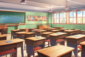 Anime school,classrom.background