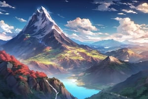 Mountain's,(only_mountains) ,see only mountain's,anime background