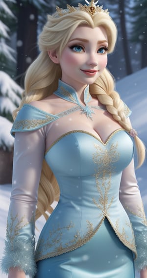elsa frozen satin blouse disney ice queen snow queen magical outfit winter fashion character fantasy clothing ,Blond Girl,More Detail