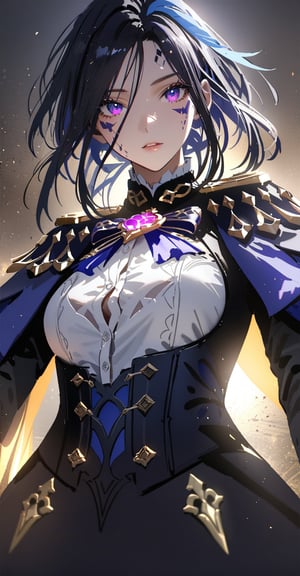 (highly detailed:1.3),upper body, Clorinde genshin impact, detailed clothes, unbuttoned shirt, detailed lips, 
Ultra-detail,(highres:1.1),best quality,(masterpiece:1.3),cinematic lighting,
(detailed face and eyes:1.3), (by gawako:0.3), (by rella:0.4), (by wlop:0.3),clorinde \(genshin impact\)