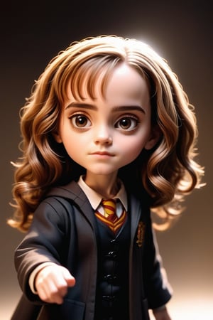 hermione granger, very cute tiny, rim lighting, adorable big eyes, small, By greg rutkowski, chibi, Perfect lighting, Sharp focus