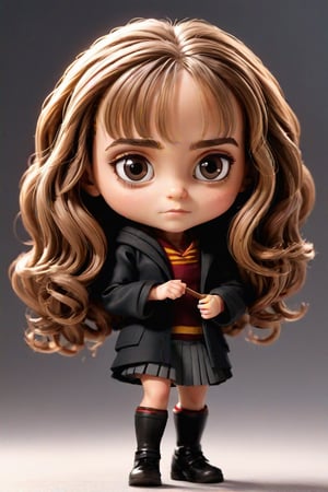 hermione granger, very cute tiny, rim lighting, adorable big eyes, small, By greg rutkowski, chibi, Perfect lighting, Sharp focus