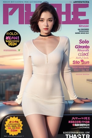 (masterpiece, best quality:1.2),
1girl,
(title:1.3),
(dynamic pose:0.7),
(magazine cover:1.3),
look at viewer,
(thigh:0.8),
(solo:1.5),
(cowboy shot),

Guweiz,
Friendly expression, 
purple eyes, 
short aqua hair, 
choker, 
hairclip, 
white-red dress, 
long sleeves, 
white-red boots, 
flying in space, 

