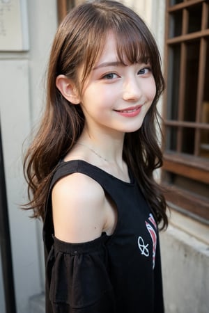 (Best quality, 8k, 32k, Photorealistic, UHD:1.2),

A young, fashionable girl with light fair skin, large, sparkling dark brown eyes, and shoulder-length, wavy hair with a hint of color. Her trendy hairstyle and charming smile convey a vibrant and urban allure.,
((teenager:1.5)),1girl,ellafreya