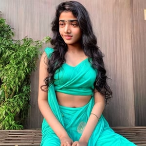 beautiful cute young attractive indian teenage girl, village girl, 18 years old, cute,  Instagram model, long black_hair, without dress on body