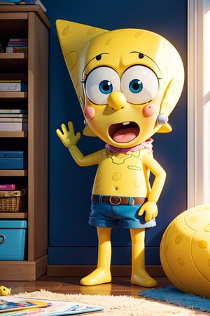 Colorful,masterpiece, best quality, (8k CG, extremely detailed), masterpiece, ultra-detailed, cartoon , SpongeBob cartoon character,