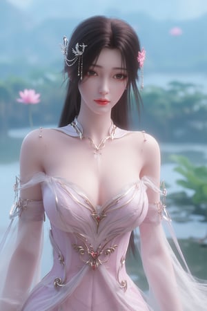  (masterpiece, best quality:1.2),1girl, navel, solo, midriff, bare shoulders, hair ornament, flower, hair flower,, long hair, red lips,
BREAK, (looking at viewer:1.23),(light pink-white color dress:1.29),
BREAK,blurry, solo focus, long hair, lips, day, lipstick, outdoors, upper body, blurry,(huge breasts:1.39),Xyunxiao,(snow,Peony:1.52),(Lotus pond, lotus:1.56), (blue sky:1.23),Xhaiqinyan,XxiaoxunerX,Xhuolinger