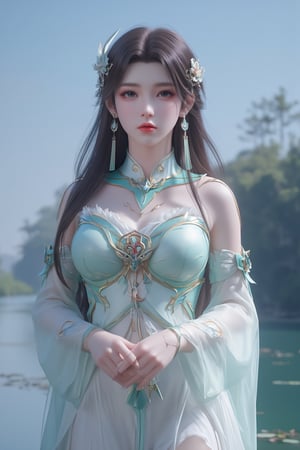  (masterpiece, best quality:1.2),1girl, navel, solo, midriff, bare shoulders, hair ornament, flower, hair flower,, long hair, red lips,
BREAK, (looking at viewer:1.23),(translucent light green-white color dress:1.39),
BREAK,blurry, solo focus, long hair, lips, day, lipstick, outdoors, upper body, blurry,(huge breasts:1.89),(full breasts:1.89),Xyunxiao,(snow,Peony:1.52),(Lotus pond, lotus:1.56), (blue sky:1.23),Xhaiqinyan,XxiaoxunerX,Xhuolinger,(nude:2), (sexy,nsfw:2),