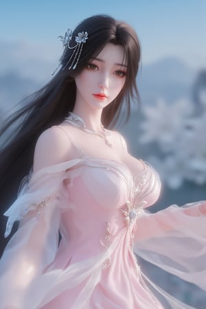  (masterpiece, best quality:1.2),1girl, navel, solo, midriff, bare shoulders, hair ornament, flower, hair flower,, long hair, red lips,
BREAK, (looking at viewer:1.23),(light pink-white color dress:1.29),
BREAK,blurry, solo focus, long hair, lips, day, lipstick, outdoors, upper body, blurry,(huge breasts:1.39),Xyunxiao,(snow,Peony:1.52),(Lotus pond, lotus:1.56), (blue sky:1.23),Xhaiqinyan,XxiaoxunerX,Xhuolinger