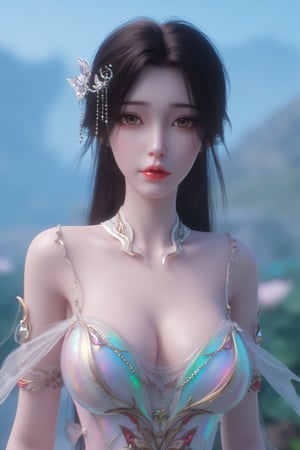  (masterpiece, best quality:1.2),1girl, navel, solo, midriff, bare shoulders, hair ornament, flower, hair flower,, long hair, red lips,
BREAK, (looking at viewer:1.23),(Holographic light pink-white color:1.29), (Holographic Gradient seven colors rainbow dress:1.39), 
BREAK,blurry, solo focus, long hair, lips, day, lipstick, outdoors, upper body, blurry,(huge breasts:1.39),Xyunxiao,(snow,Peony:1.52),(Lotus pond, lotus:1.32), (blue sky:1.23),Xhaiqinyan,XxiaoxunerX,Xhuolinger