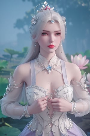  (masterpiece, best quality:1.2),1girl, navel, solo, midriff, bare shoulders, hair ornament, flower, hair flower,, long hair, red lips,
BREAK, (looking at viewer:1.23),(light pink-white color:1.29), (Gradient seven colors rainbow dress:1.39), 
BREAK,blurry, solo focus, long hair, lips, day, lipstick, outdoors, upper body, blurry,(huge breasts:1.39),Xyunxiao,(snow,Peony:1.52),(Lotus pond, lotus:1.32), (blue sky:1.23),Xlimuwan,XxiaoxunerX,Xhuolinger