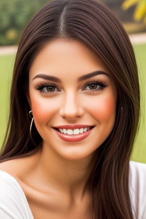 Create a good looking friendly faced girl, latina style
