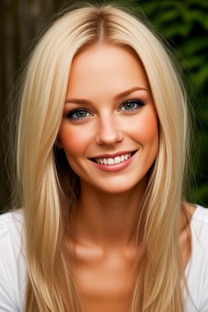 Create a good looking friendly faced girl, swedish style
