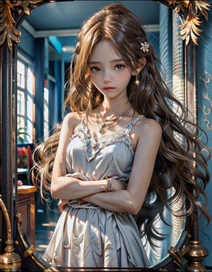 masutepiece, Best Quality, Ultra-detailed, finely detail, hight resolution, 8K Wallpaper, Perfect dynamic composition, Natural Color Lip,(Wearing European-style ,a luxurious necklace, :1.3),(Long hair:1.3),The wind blows her long hair, 20 years,cowboy_shot,bathe in the sunset
,AIDA_LoRA_ElonaV
flat chest
Take a selfie in front of the mirror with feet spread wide
whole body in the mirror,AIDA_LoRA_ElonaV
have phone on hand,pussy,fellajob