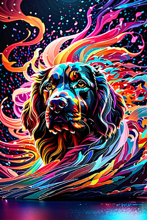 (best quality,8K,highres,masterpiece), ultra-detailed, (3D render, Octane render, silhouette), subject: "more puppy ", visual effects: "quantum interference patterns, fantastic waves", color scheme: "vivid, colorful", art style: "luminism", characteristics: "beautifully designed, striking silhouette", ambiance: "abstract, mesmerizing", technology: "Octane render", purpose: "captivating viewer, exploration of quantum phenomena", theme: "natural elegance meets abstract beauty".look ahead more