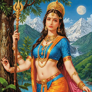 Indian beautiful goddess Parvati 