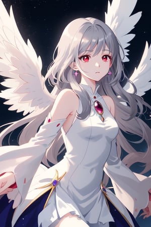 Magical girl with silver hair, red eyes, gray wings praying at sky anime style

Subject: Magical girl with silver hair, red eyes, gray wings

[2] A mesmerizing magical girl with flowing silver hair that shimmers in the sunlight, her piercing red eyes radiating determination and power. Her gray wings extend gracefully from her back, adding an aura of mystique to her presence.
[3] The vast expanse of the sky serves as a canvas for her prayers, painted with hues of purples and pinks, creating a breathtaking backdrop for her magical abilities.
[4] The atmosphere is filled with a mix of anticipation and serenity, as if the very air holds its breath in admiration of her connection to the celestial realm.
[5] Anime-style illustrations capture the dynamic movement and intricate details of her magical girl transformation, emphasizing the vibrant colors and ethereal glow surrounding her.
[6] CLAMP, Naoko Takeuchi, Studio Ghibli, Makoto Shinkai, Magic Knight Rayearth, Puella Magi Madoka Magica —c 10 —ar 2:3,YAMATO,emilia