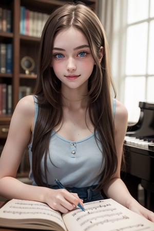 anya 18 year old , Petite and fragile-looking, with long, flowing brown hair and piercing blue eyes.45 kg (99 lbs) 155 cm (5'1") Hobbies:* Reading, writing, and playing the piano.
