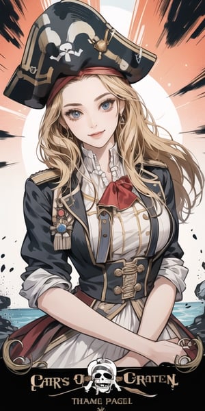 (Pirates of the Caribbean)
(Pirates of the Caribbean)
(Pirates of the Caribbean)
Female officer, female brigadier general, 1girl, busty beauty, beautiful face and eyes, beautiful sunshine, provocative expression, very cute, sweet smile, masterpiece, super high quality, high details,p3rfect boobs