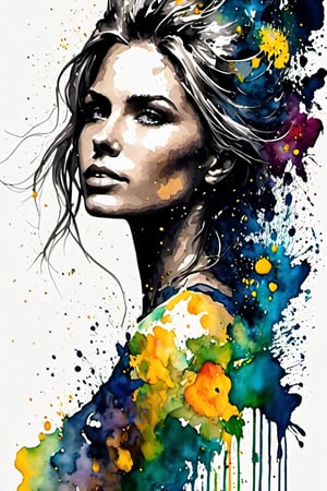 (abstract very beautiful woman from paint,  (Grizail paint chromatic:1.5),brush strokes  of color, water colrs, sketch,, textured, black background),natalee,ais-acrylicz,covered with ais-acrylicz,oil paint,3D MODEL,Pixel art,ink , white background
